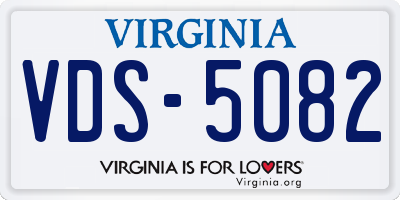 VA license plate VDS5082