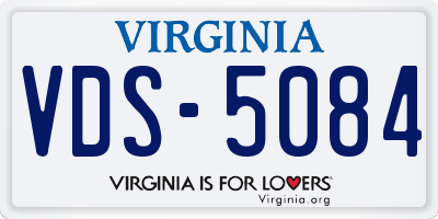 VA license plate VDS5084