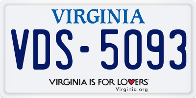VA license plate VDS5093