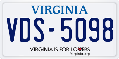 VA license plate VDS5098