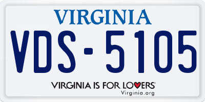 VA license plate VDS5105