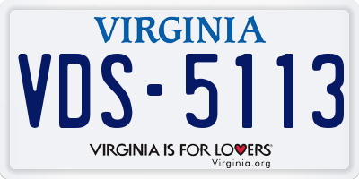 VA license plate VDS5113