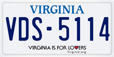 VA license plate VDS5114