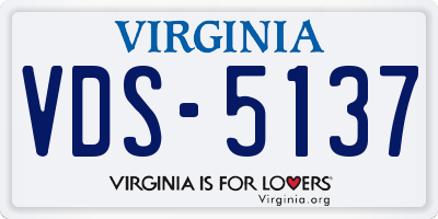 VA license plate VDS5137