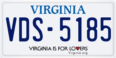 VA license plate VDS5185