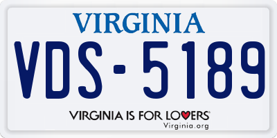 VA license plate VDS5189