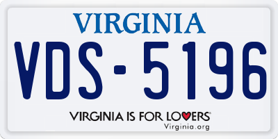 VA license plate VDS5196