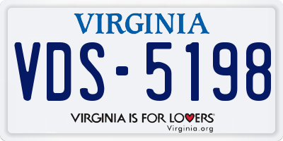VA license plate VDS5198