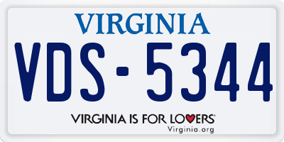 VA license plate VDS5344