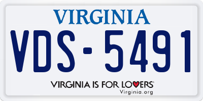 VA license plate VDS5491