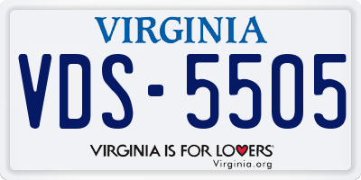 VA license plate VDS5505