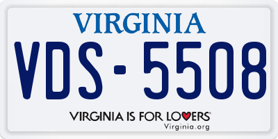 VA license plate VDS5508
