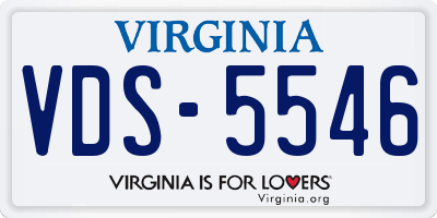 VA license plate VDS5546