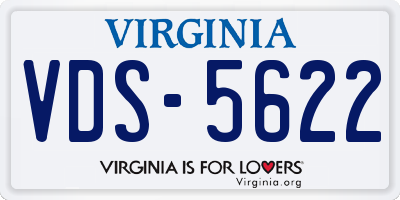 VA license plate VDS5622