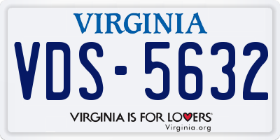 VA license plate VDS5632