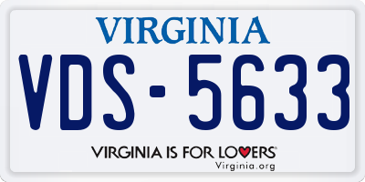 VA license plate VDS5633