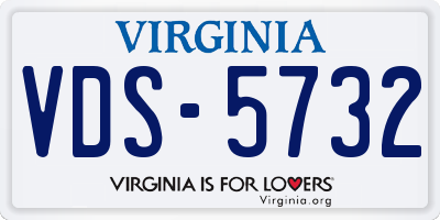 VA license plate VDS5732