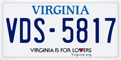 VA license plate VDS5817