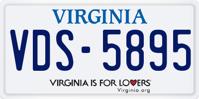 VA license plate VDS5895