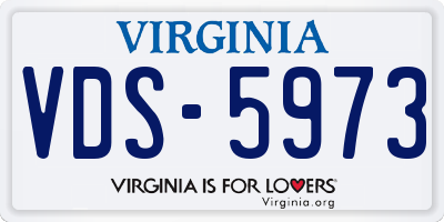 VA license plate VDS5973