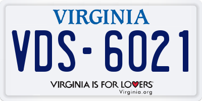 VA license plate VDS6021