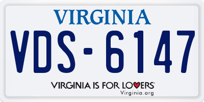 VA license plate VDS6147