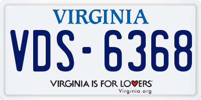 VA license plate VDS6368