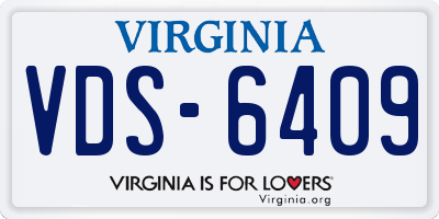 VA license plate VDS6409
