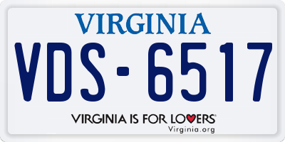 VA license plate VDS6517