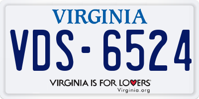 VA license plate VDS6524