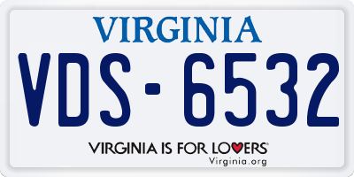 VA license plate VDS6532
