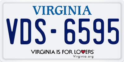VA license plate VDS6595
