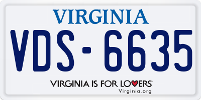 VA license plate VDS6635