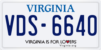 VA license plate VDS6640
