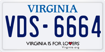 VA license plate VDS6664