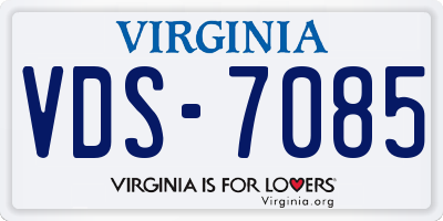VA license plate VDS7085