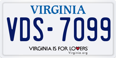 VA license plate VDS7099
