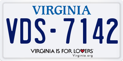 VA license plate VDS7142