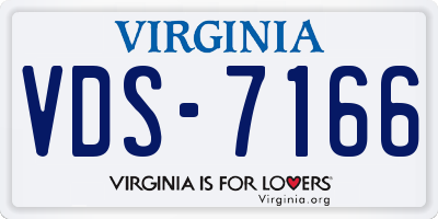 VA license plate VDS7166