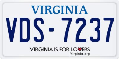 VA license plate VDS7237