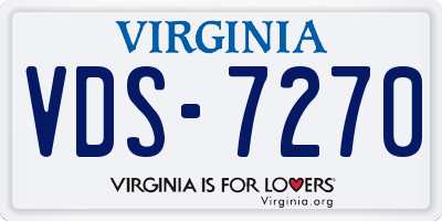 VA license plate VDS7270