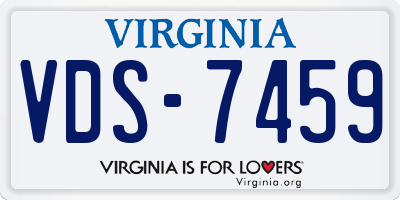 VA license plate VDS7459