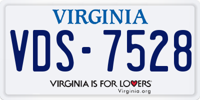 VA license plate VDS7528