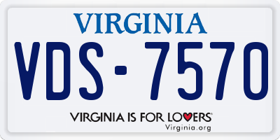 VA license plate VDS7570