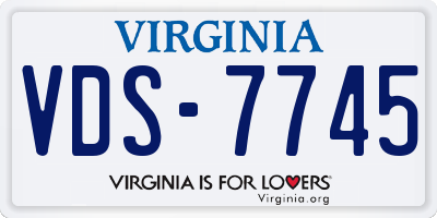 VA license plate VDS7745