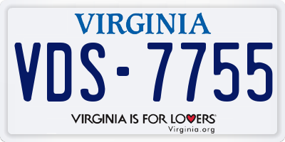 VA license plate VDS7755