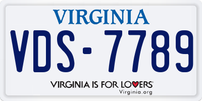 VA license plate VDS7789