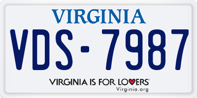 VA license plate VDS7987