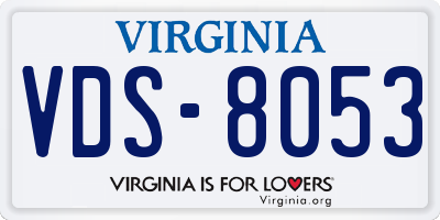 VA license plate VDS8053