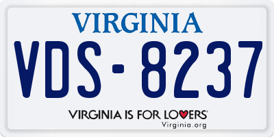 VA license plate VDS8237